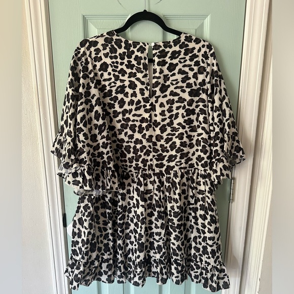 Caramela Leopard Print Ruffle Shift Dress – Size S - Picture 6 of 11